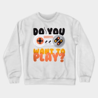 Gamepad with lettering Crewneck Sweatshirt